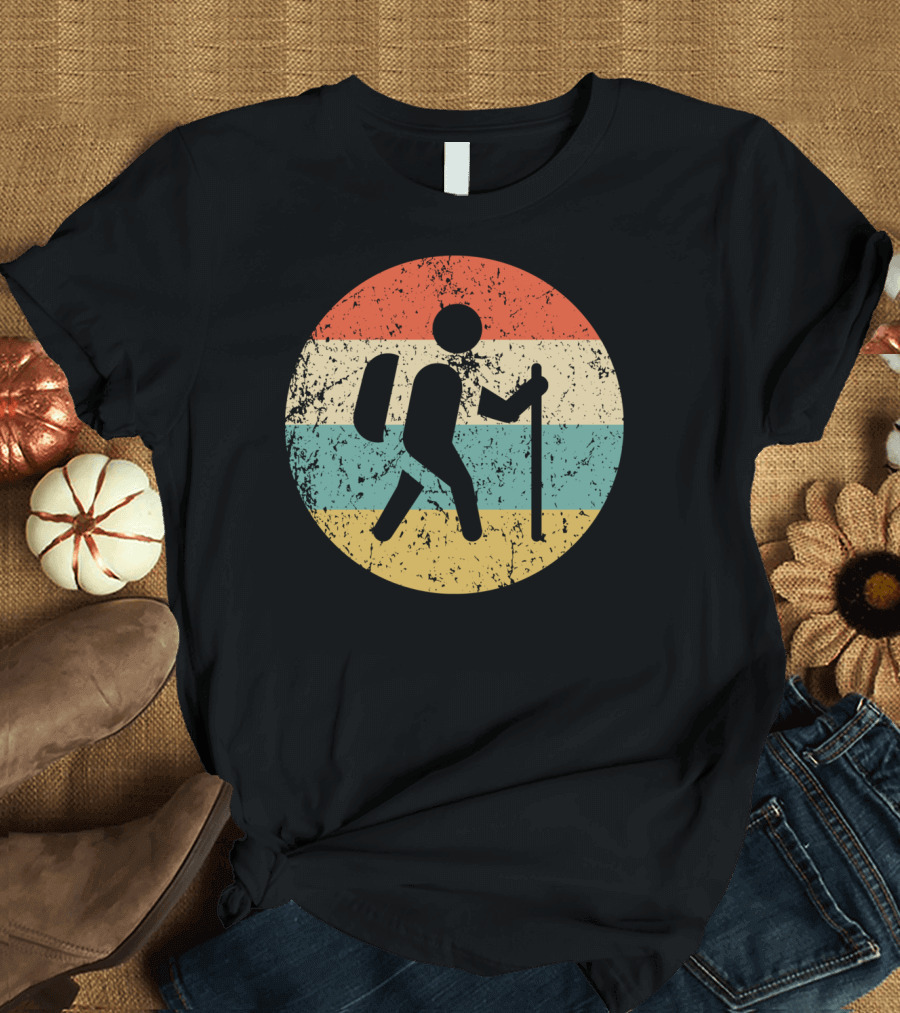 Retro Hiking Backpack Hiker T-Shirt