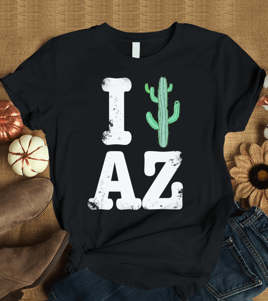I Love AZ Saguaro Cactus Desert Hiking T-Shirt