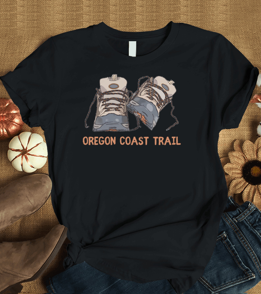 Oregon Coast Trail Backpacking Footwear Adventure T-Shirt