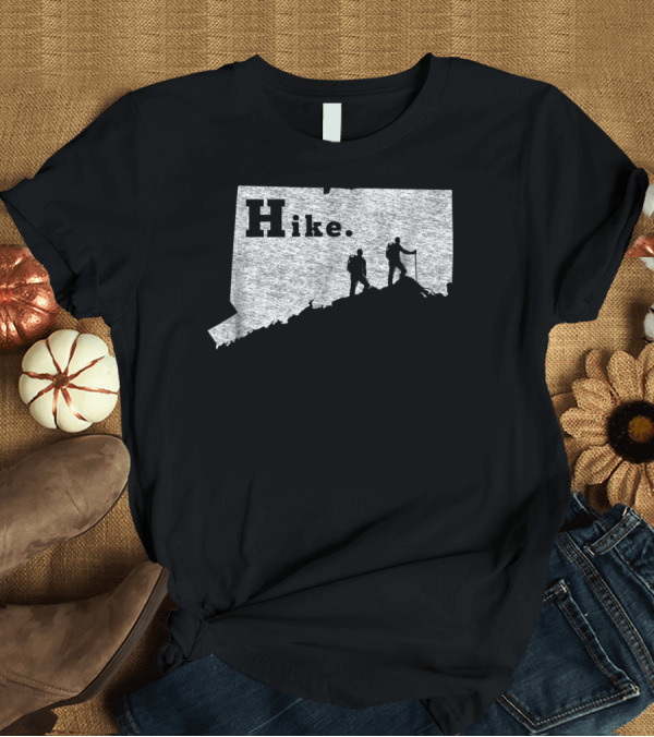 T-Shirt: Hike Retro Connecticut Distressed Hiking T-Shirt Hike Retro Connecticut Distressed Hiking T-Shirt