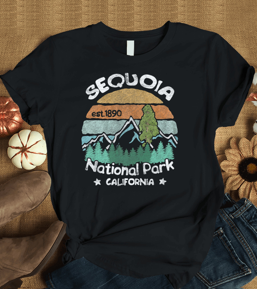 Sequoia National Park California Est. 1890 Camping T-Shirt