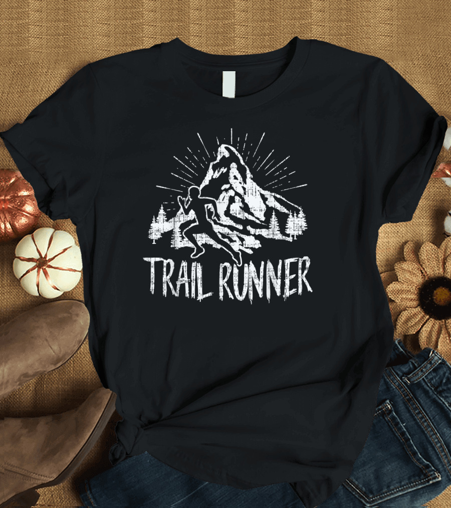Trail Runner Mountain Running Hiking Adventure T-Shirt