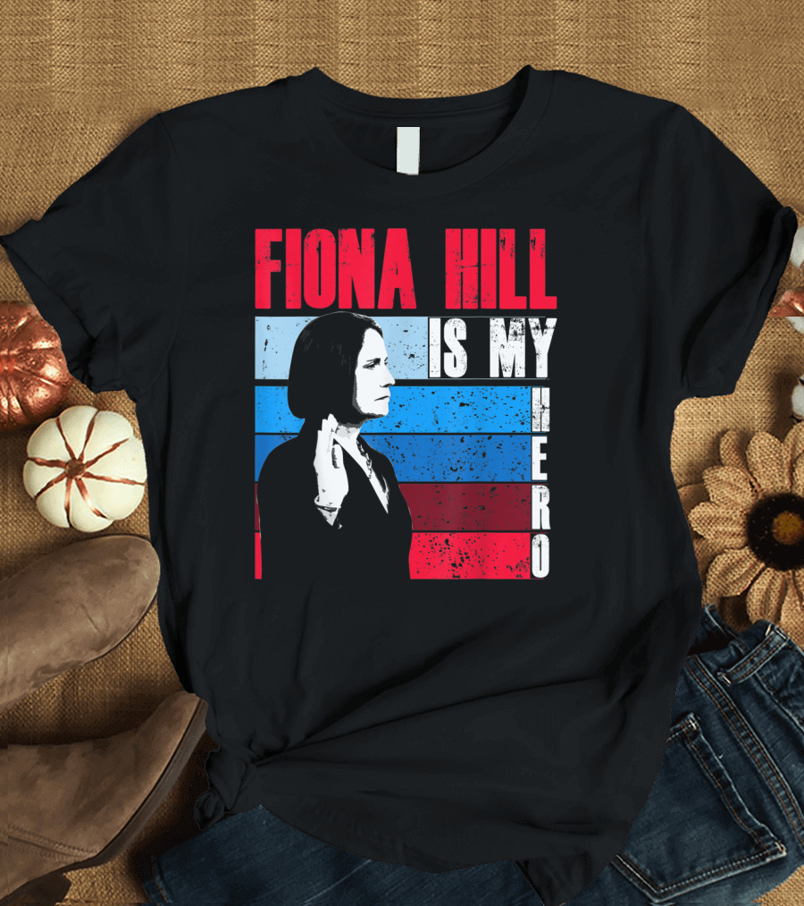 Fiona Hill Is My Hero Bold Red White Blue Stripes T-Shirt