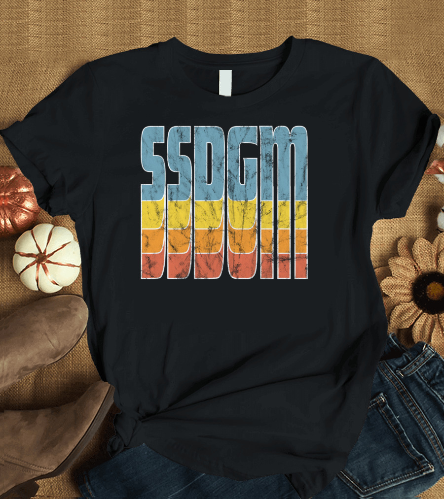 SSDGM Retro Distressed Multicolor Block T-Shirt