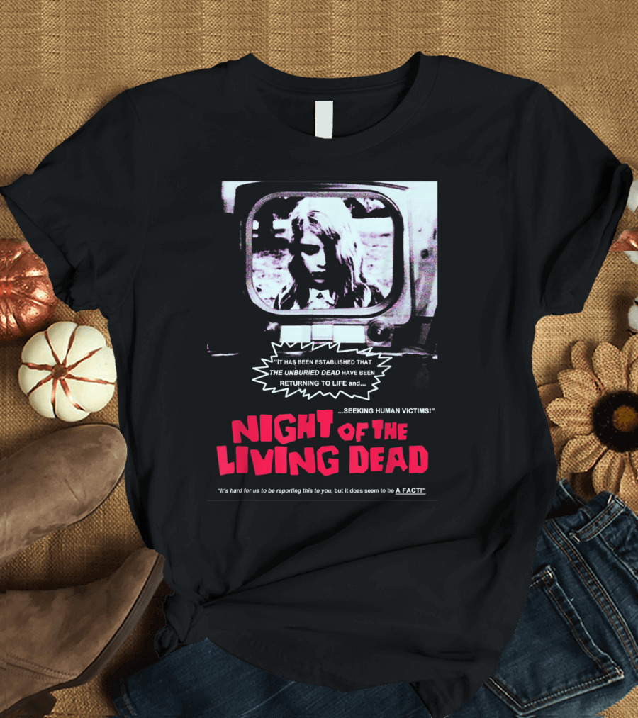 Night of the Living Dead Classic Horror Film TV Announcement T-Shirt