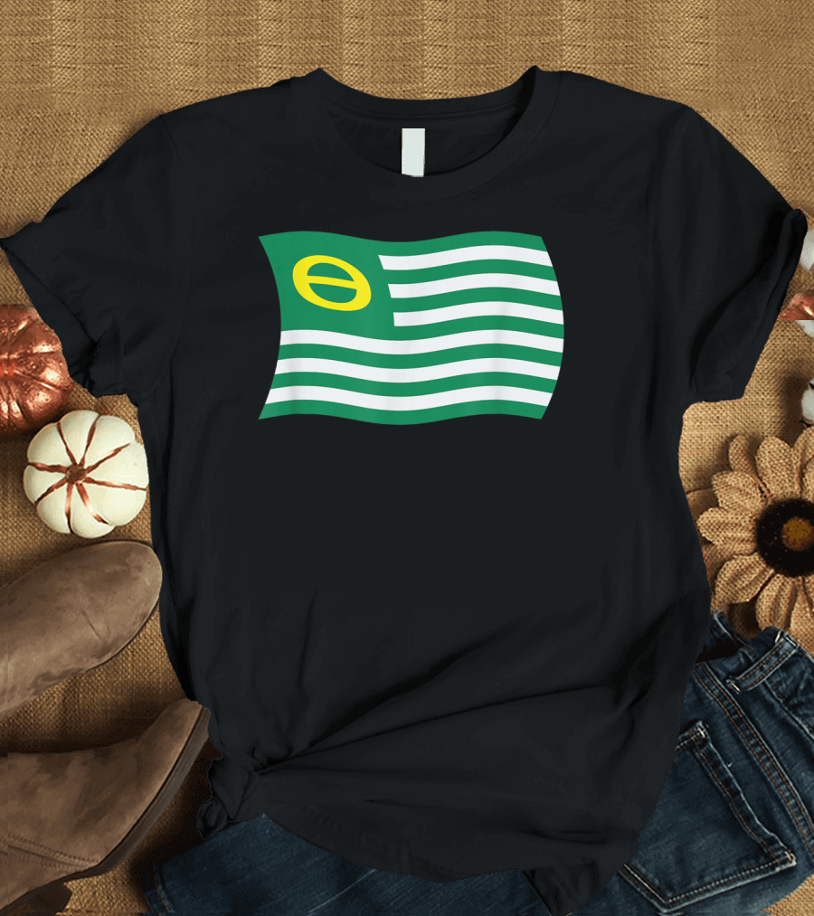 Ecology Movement Flag Earth Day Environment Climate Change Iconic Green T-Shirt