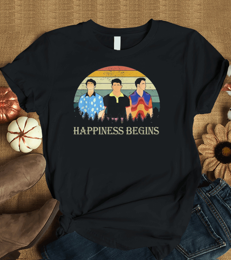 Happiness Begins Cool Brothers T-Shirt