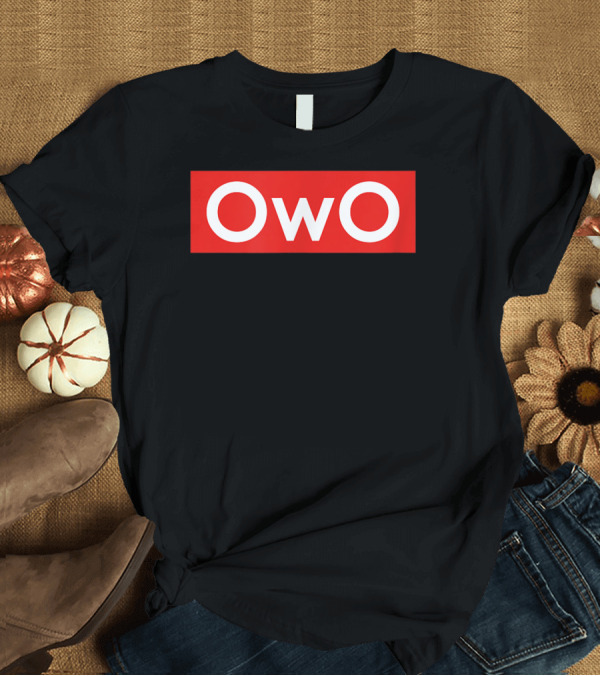 T-Shirt: OWO Emoticon Red Box T-Shirt OWO Emoticon Red Box T-Shirt