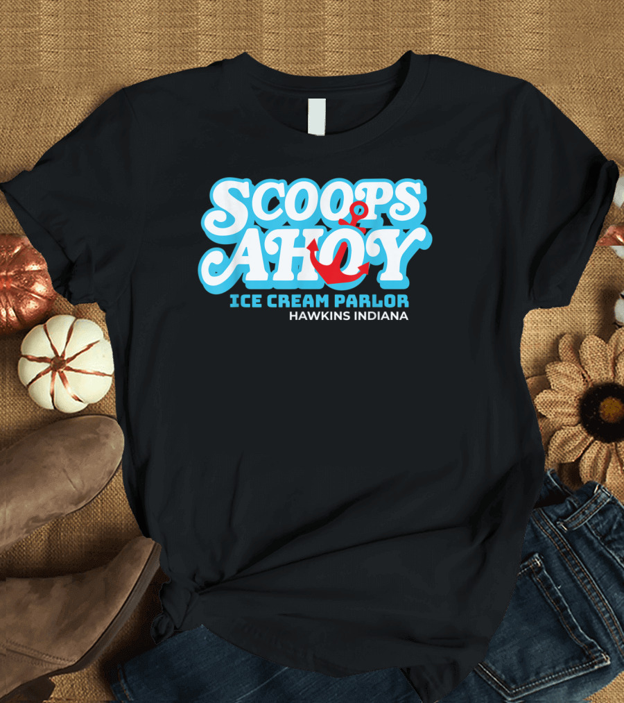 Scoops Ahoy Ice Cream Parlor Hawkins Indiana Costume for Ice Cream Fans T-Shirt