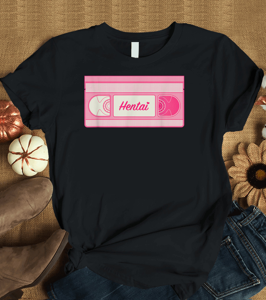 Hentai Japanese Vaporwave 80s Japan Manga VHS T-Shirt