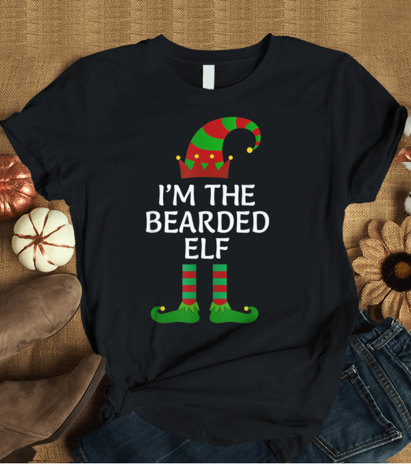T-Shirt: I'm The Bearded Elf Mens Matching Group Family Holiday T-Shirt I'm The Bearded Elf Mens Matching Group Family Holiday T-Shirt