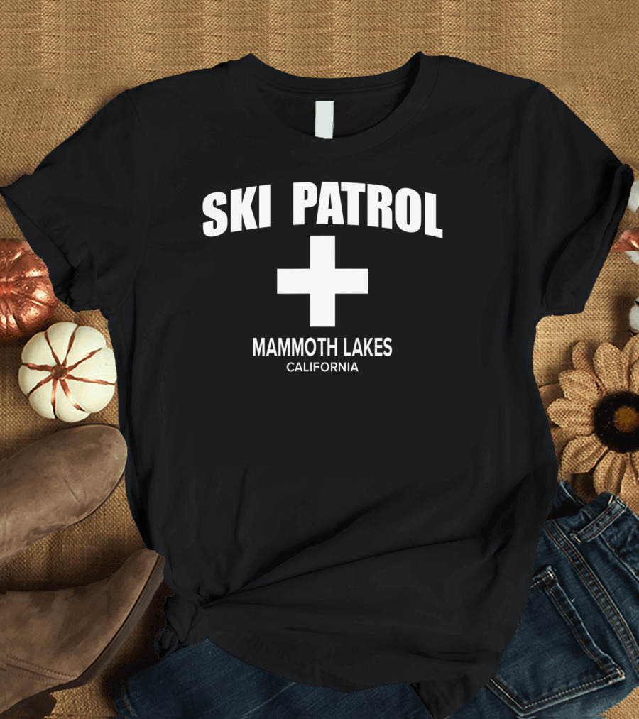 Ski Patrol Mammoth Lakes California Plus Sign T-Shirt