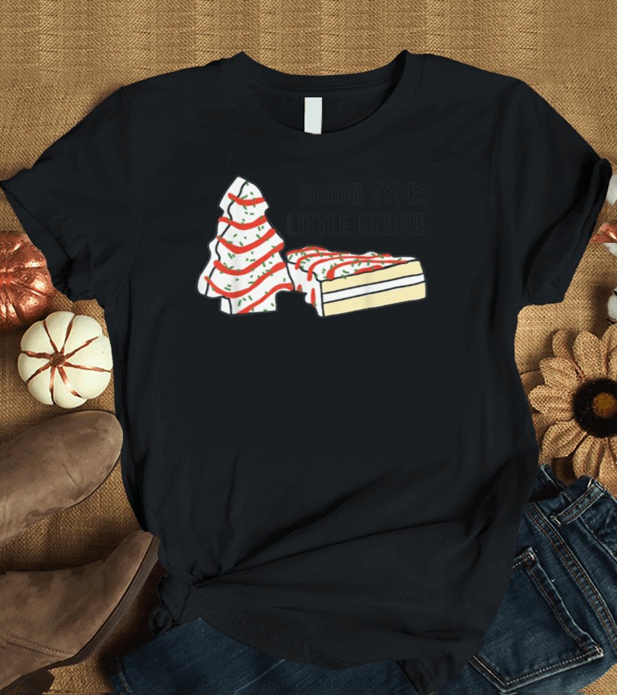 Blood Type Little Debbie Christmas Tree Cake T-Shirt
