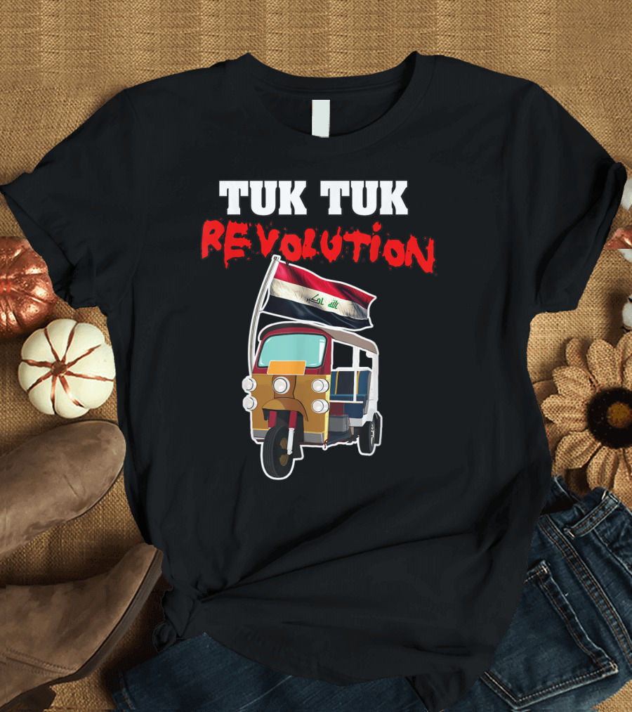 Tuk Tuk Revolution Iraqi Flag T-Shirt