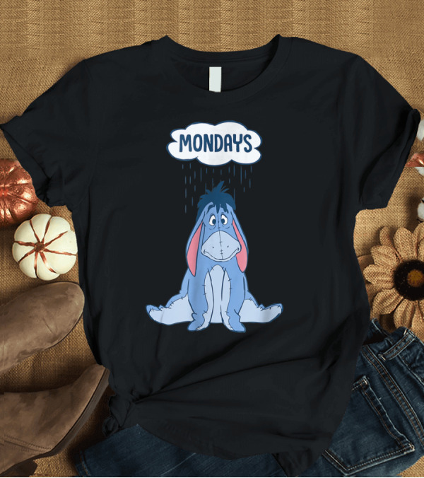 T-Shirt: Disney Pooh Eeyore Mondays Cloud Rain T-Shirt Disney Pooh Eeyore Mondays Cloud Rain T-Shirt
