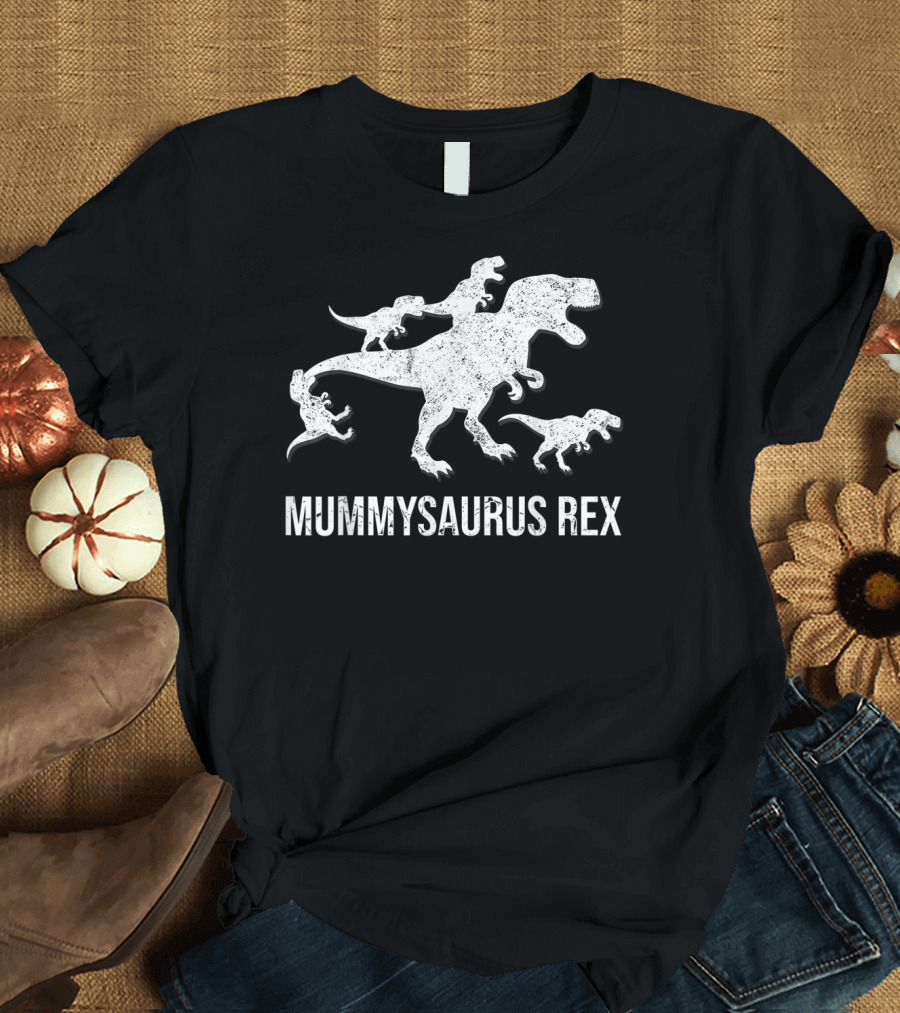 Mummysaurus Rex Dinosaur Family T-Rex and Baby Dinosaurs T-Shirt