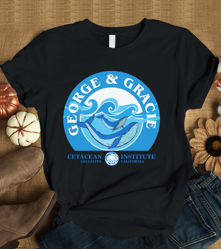 Star Trek George And Gracie Cetacean Institute Sausalito California T-Shirt