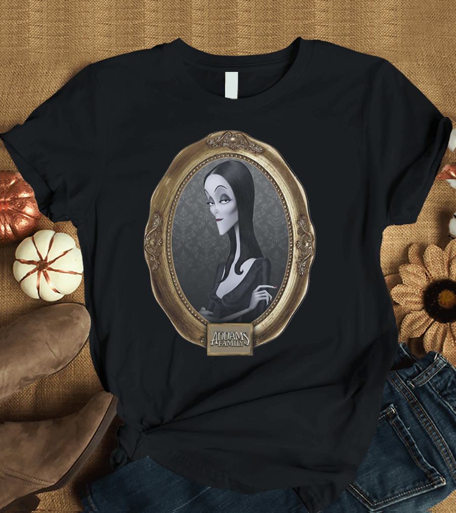 Addams Family Morticia Addams Portrait Vintage Frame T-Shirt