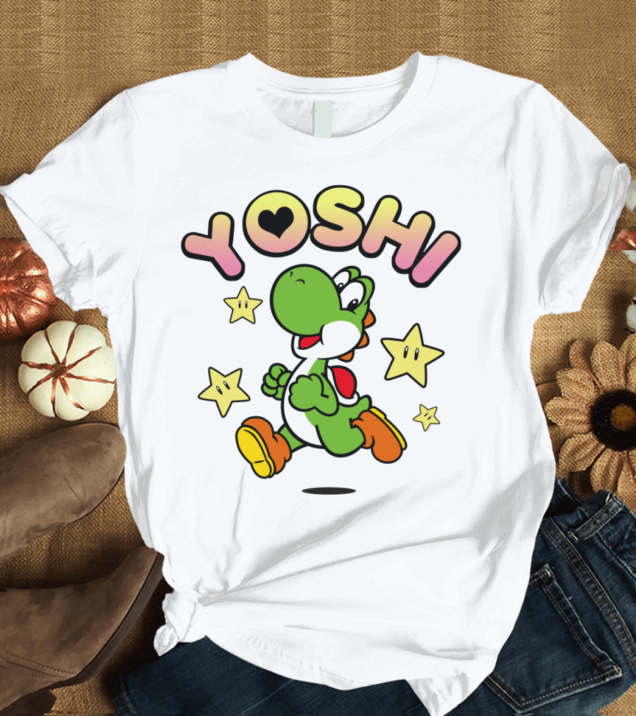 Yoshi Starry Adventure with Heart T-Shirt