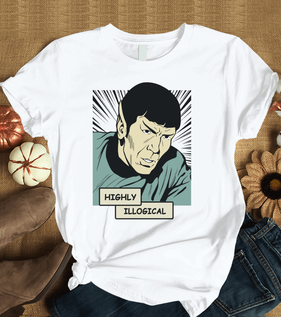 Star Trek Spock Highly Illogical Comic T-Shirt
