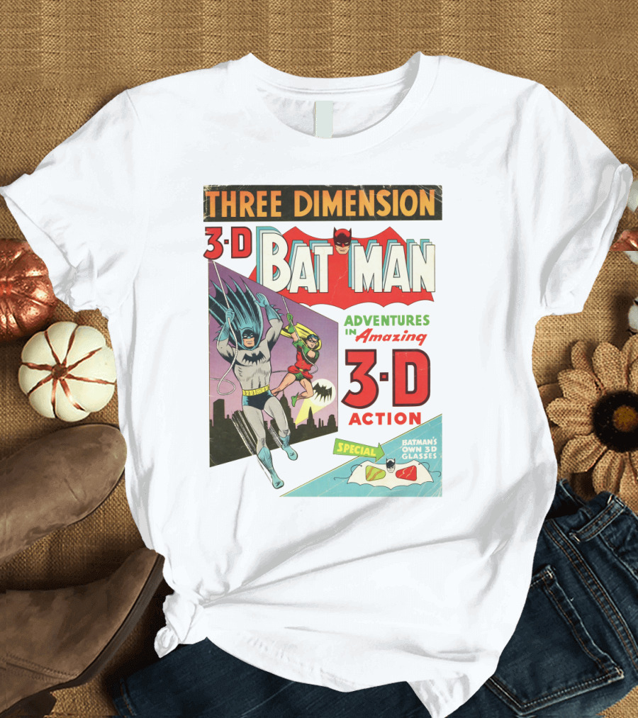 Three Dimension 3-D Batman Adventures in Amazing 3-D Action Special Batman's Own 3-D Glasses T-Shirt
