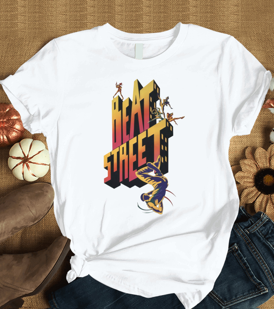 Beat Street Breakdancing Silhouette Graffiti Style Retro T-Shirt