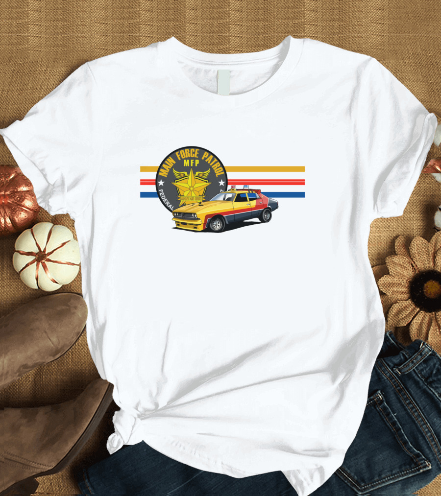 Mad Max Main Force Patrol MFP Federal Ford Falcon Interceptor T-Shirt