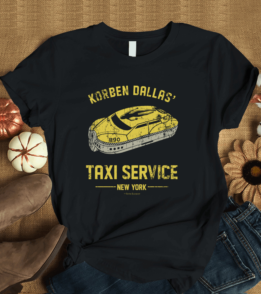 Korben Dallas' Taxi Service New York The Fifth Element B90 T-Shirt