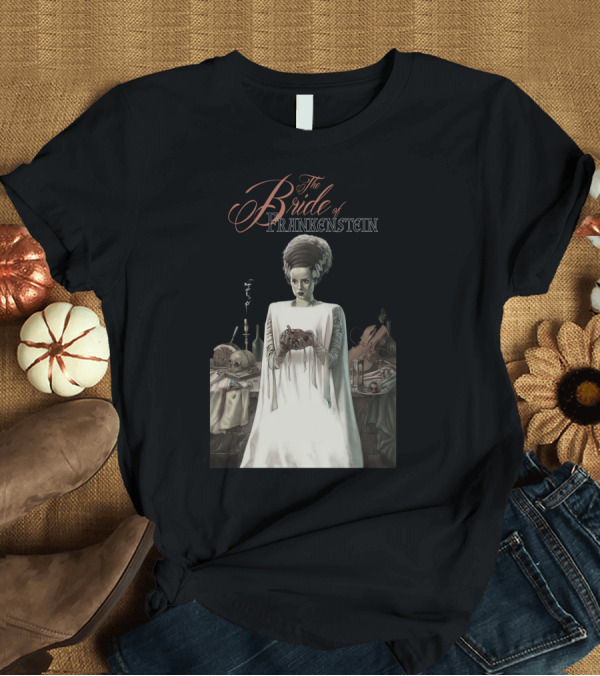 T-Shirt: The Bride of Frankenstein Classic Gothic Horror Scene with Laboratory Elements T-Shirt The Bride of Frankenstein Classic Gothic Horror Scene with Laboratory Elements T-Shirt
