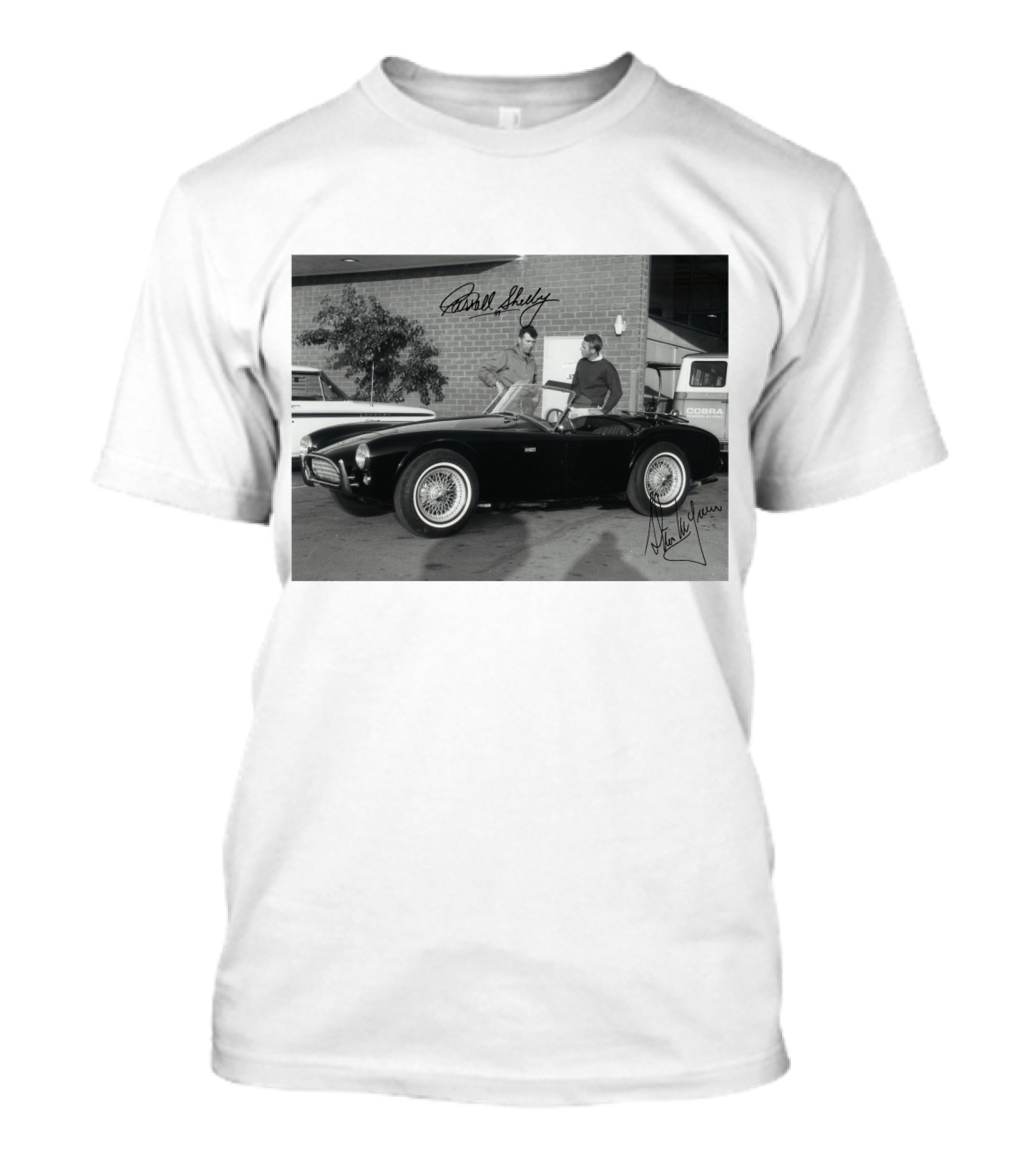 1963 Steve McQueen Carroll Shelby Cobra Classic Car Photo T-Shirt