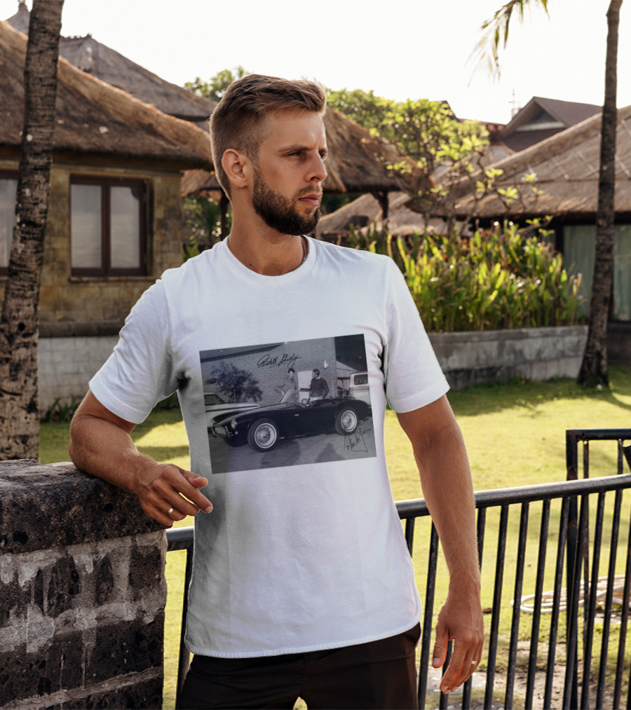 1963 Steve McQueen Carroll Shelby Cobra Classic Car Photo T-Shirt