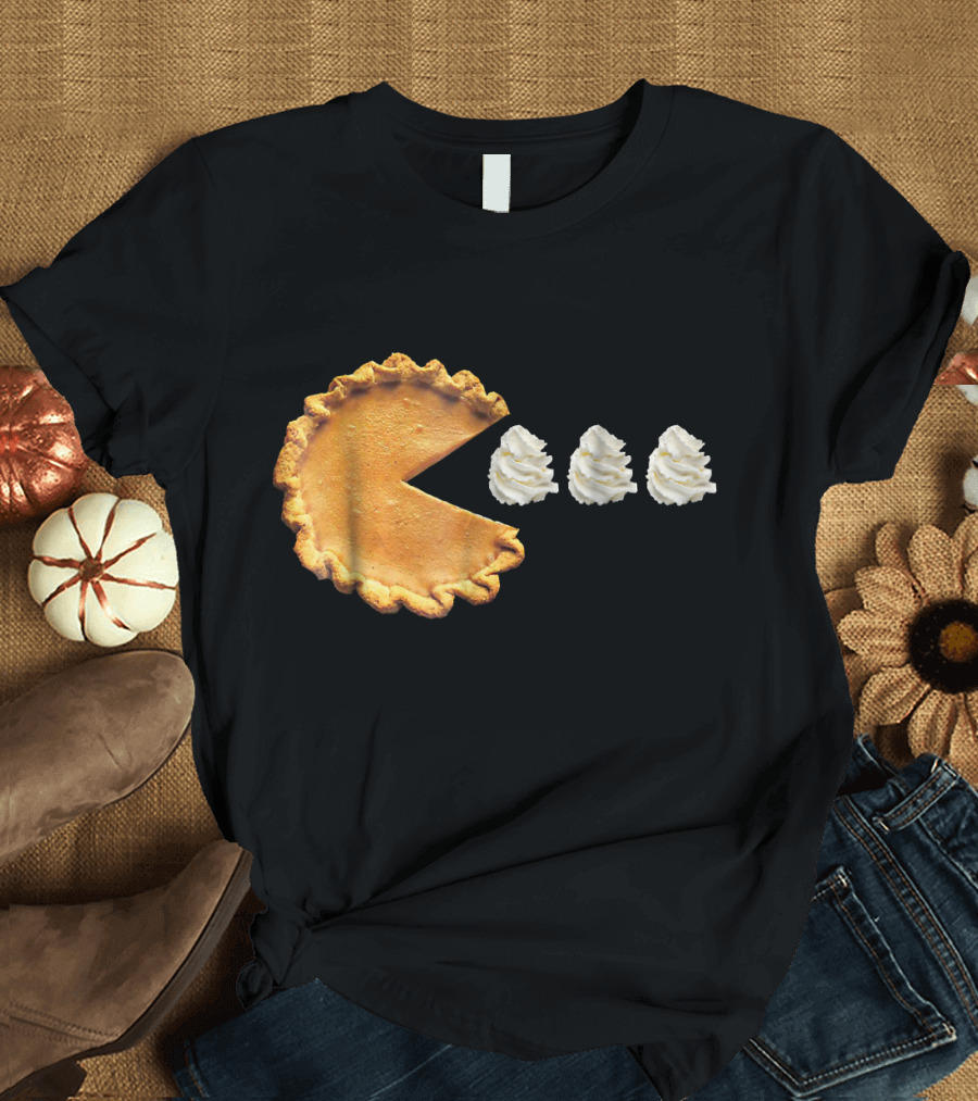 Pumpkin Pie Pac-Man Whipped Cream Chase T-Shirt