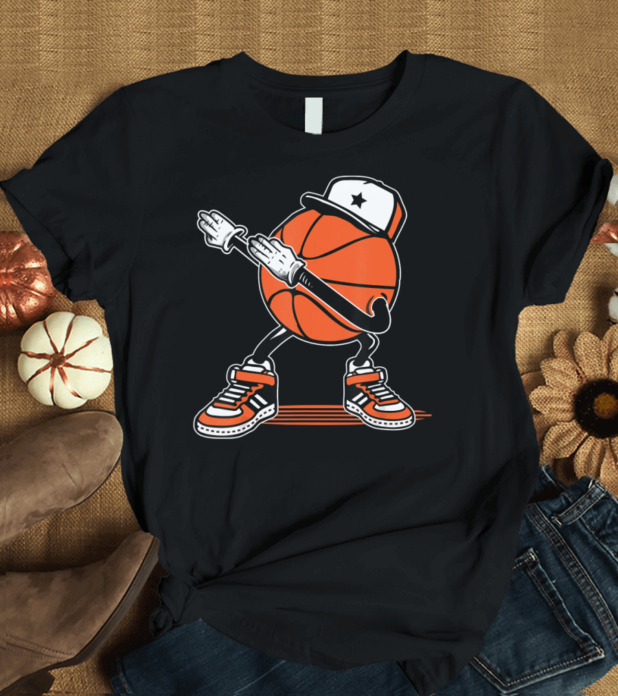 Dabbing Basketball Funny Dab Present for Basketball Player with Sneakers and Cap T-Shirt