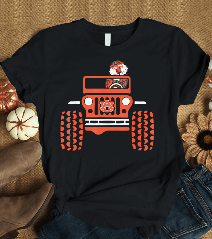 Auburn Tigers Jeep with Mascot T-Shirt