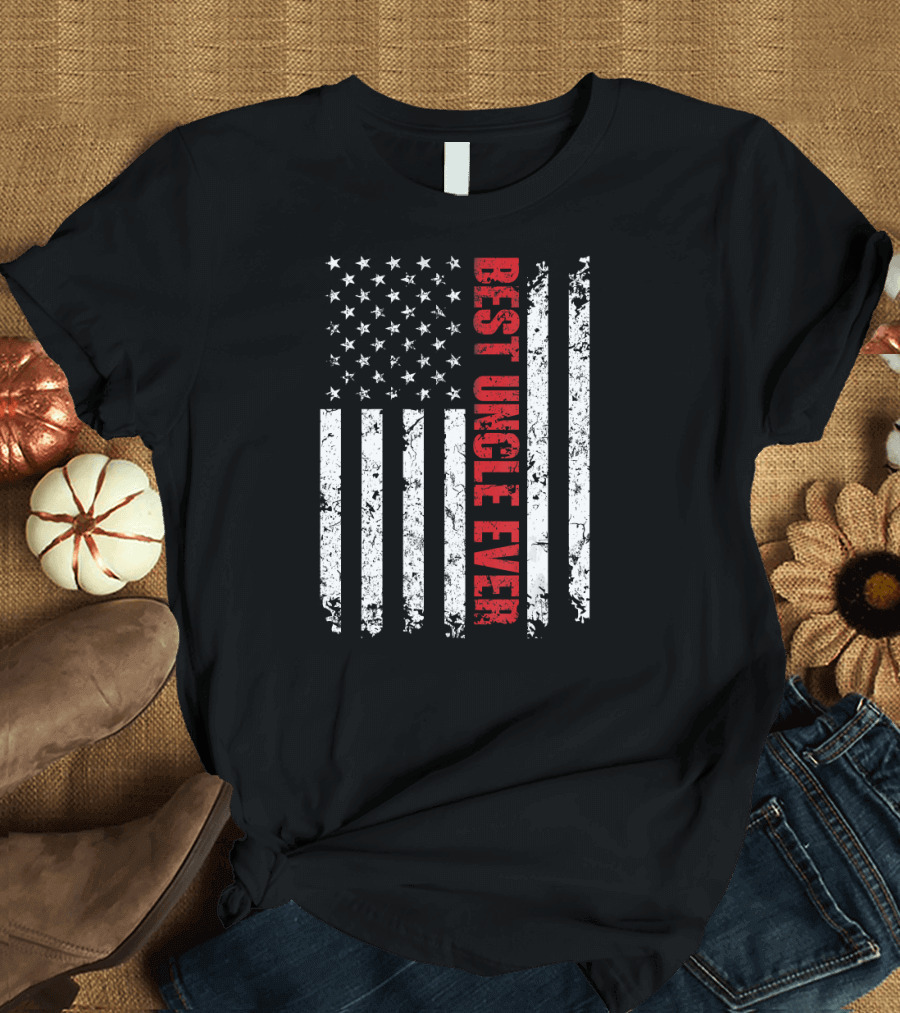 Best Uncle Ever Patriotic American Flag T-Shirt