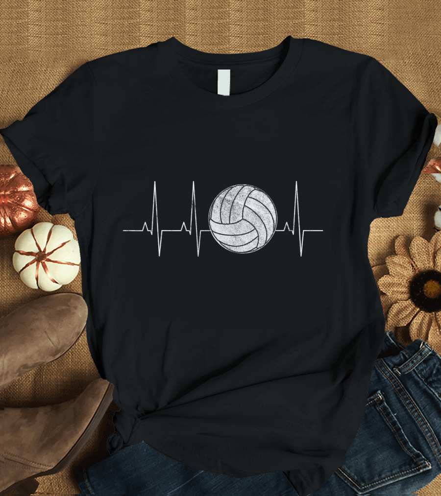 Volleyball Heartbeat Pulse Ball T-Shirt