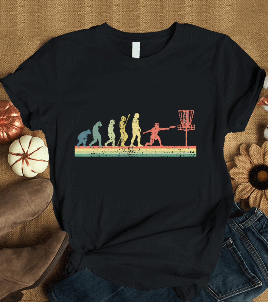 Disc Golf Evolution Funny Sports T-Shirt
