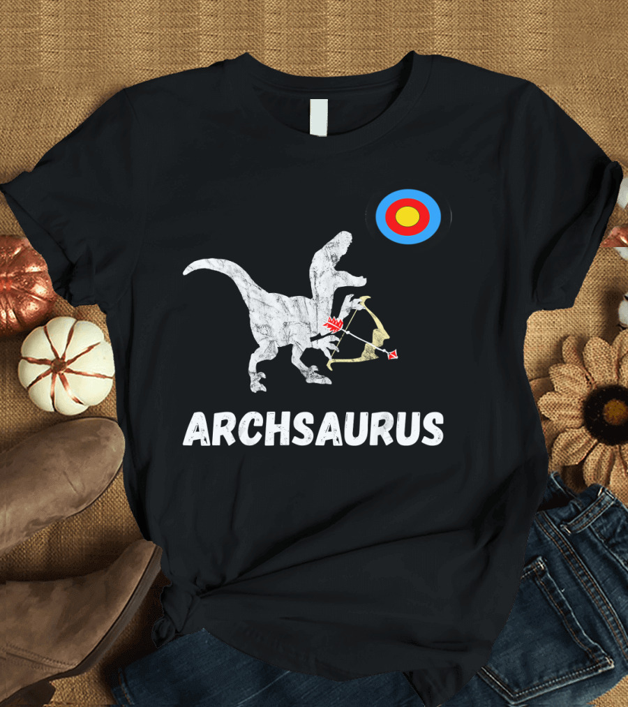 Archsaurus Archery Dinosaurs Shooting Archer Dino Huntin T-Shirt
