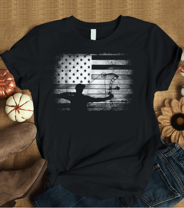 T-Shirt: American Flag Archery USA Patriotic T-Shirt American Flag Archery USA Patriotic T-Shirt