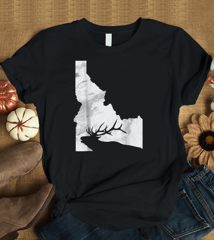 Idaho Elk Hunting Map T-Shirt