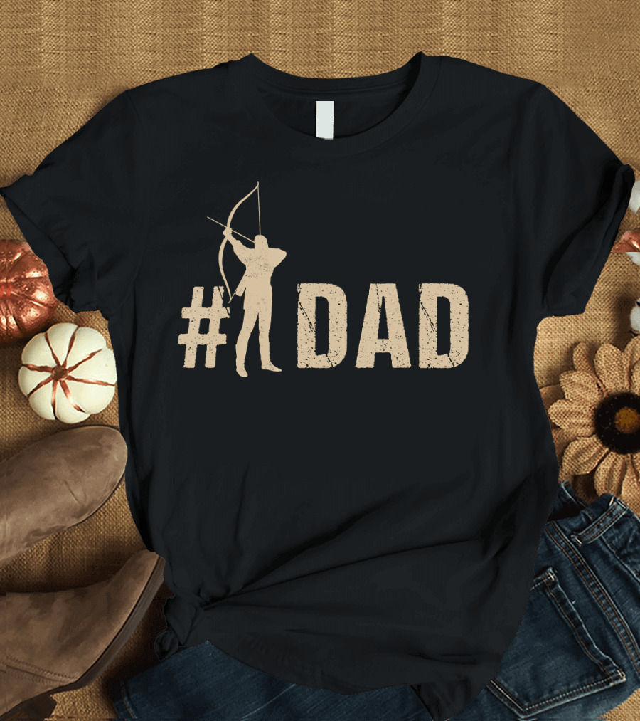 1 Dad Archer Mens Number 1 Dad Archery Dad Arc T-Shirt