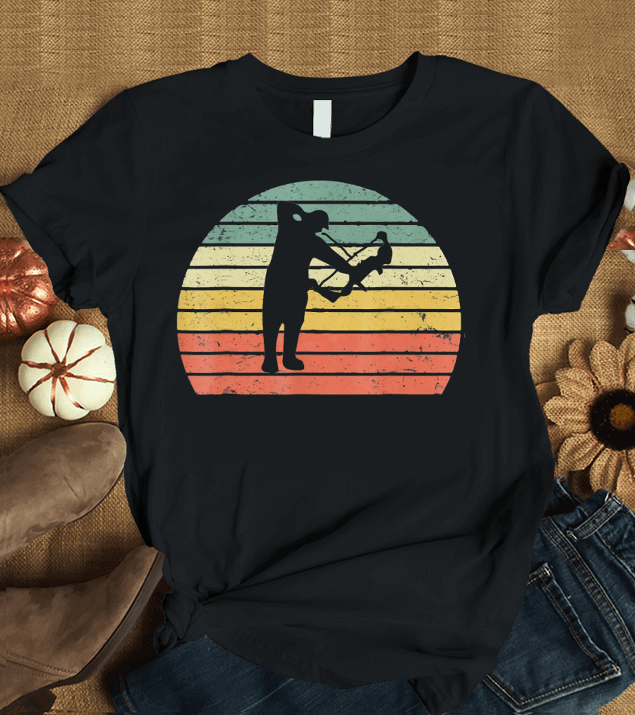 Retro Bowfishing Hunter Archer T-Shirt