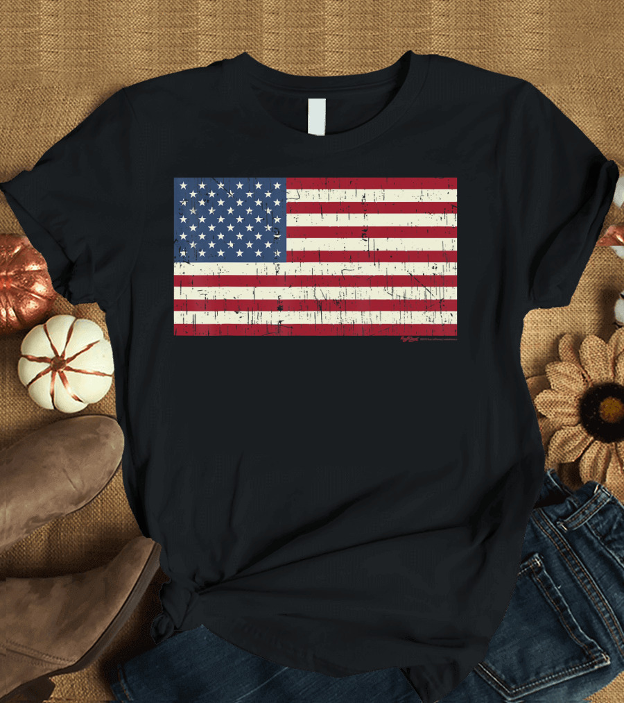 Vintage American Flag USA 4th of July T-Shirt