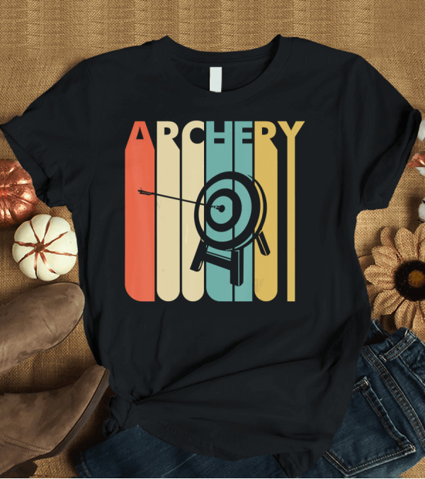 T-Shirt: Retro Archery Target with Bold Color Stripes T-Shirt Retro Archery Target with Bold Color Stripes T-Shirt