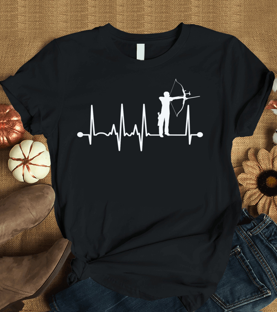 Archery Heartbeat Bow Hunter Funny for Bo T-Shirt