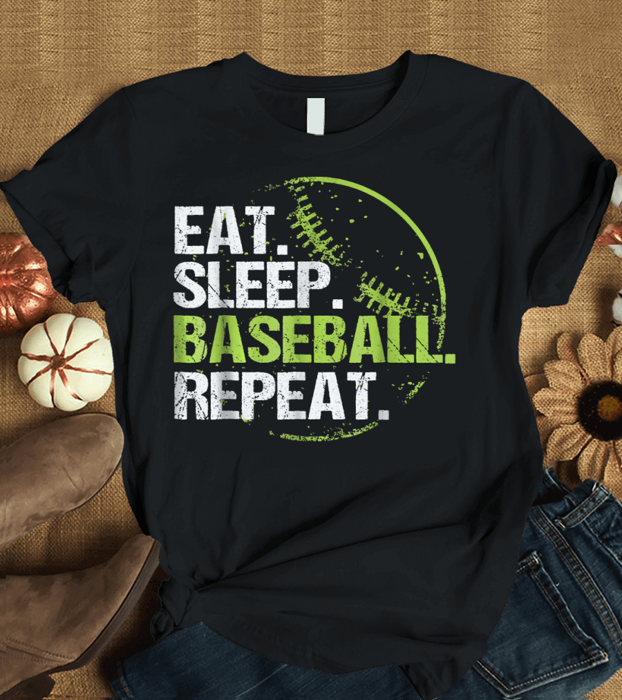 Eat Sleep Baseball Repeat T-Shirt