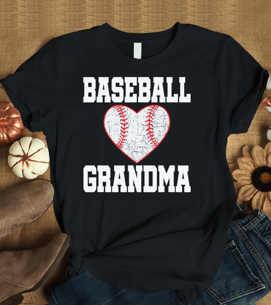 Baseball Grandma Heart T-Shirt