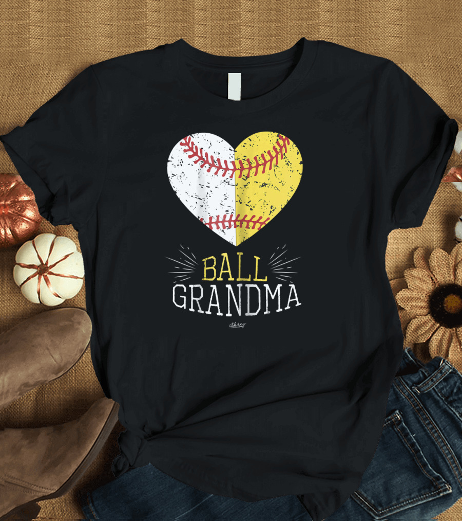 Ball Grandma Cute Mom Funny Baseball T-Shirt
