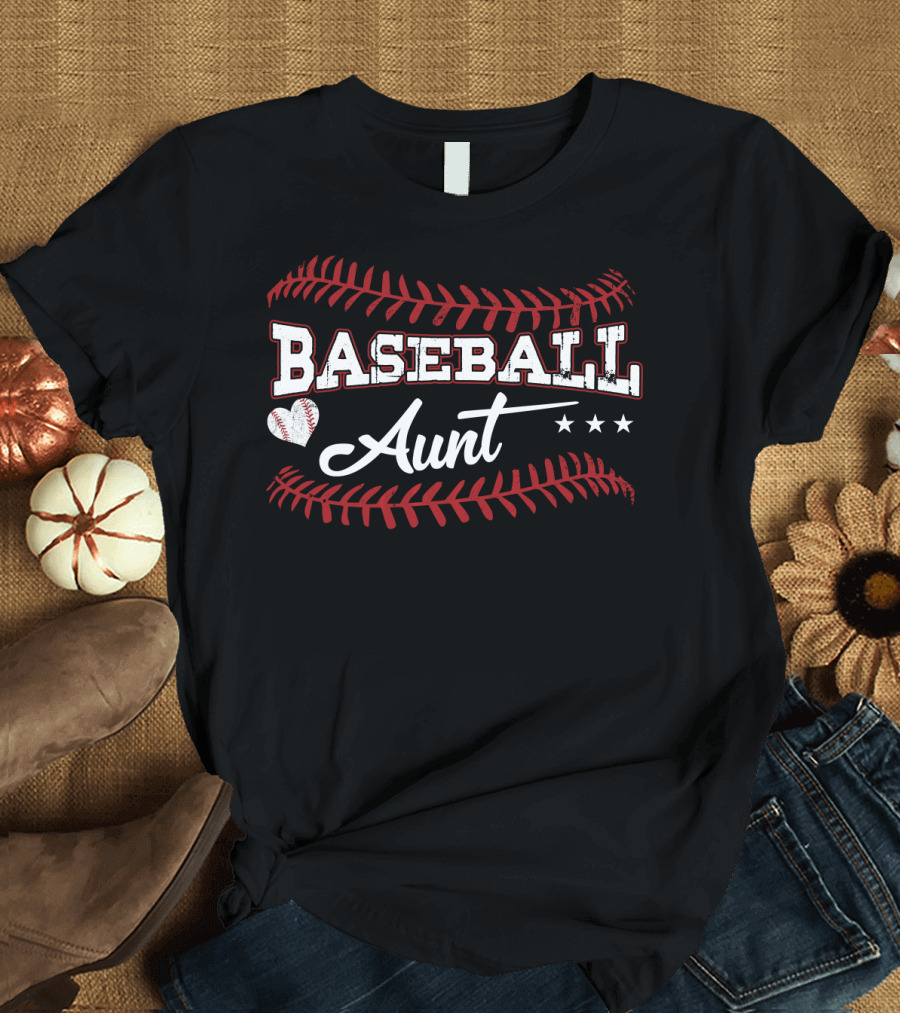 Baseball Aunt Stitch Heartball Design Classic T-Shirt