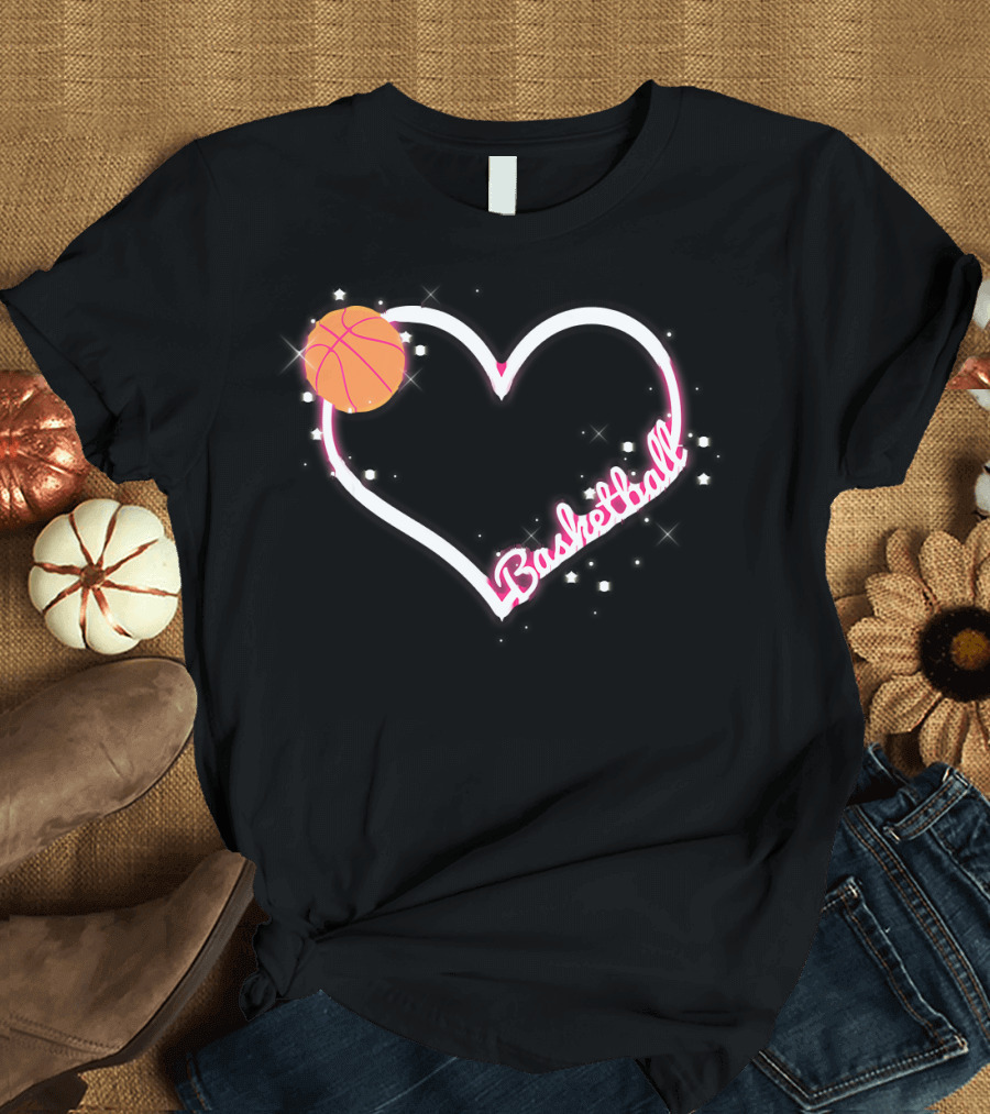 I Love Basketball Heart with Basketball Player Girl T-Shirt